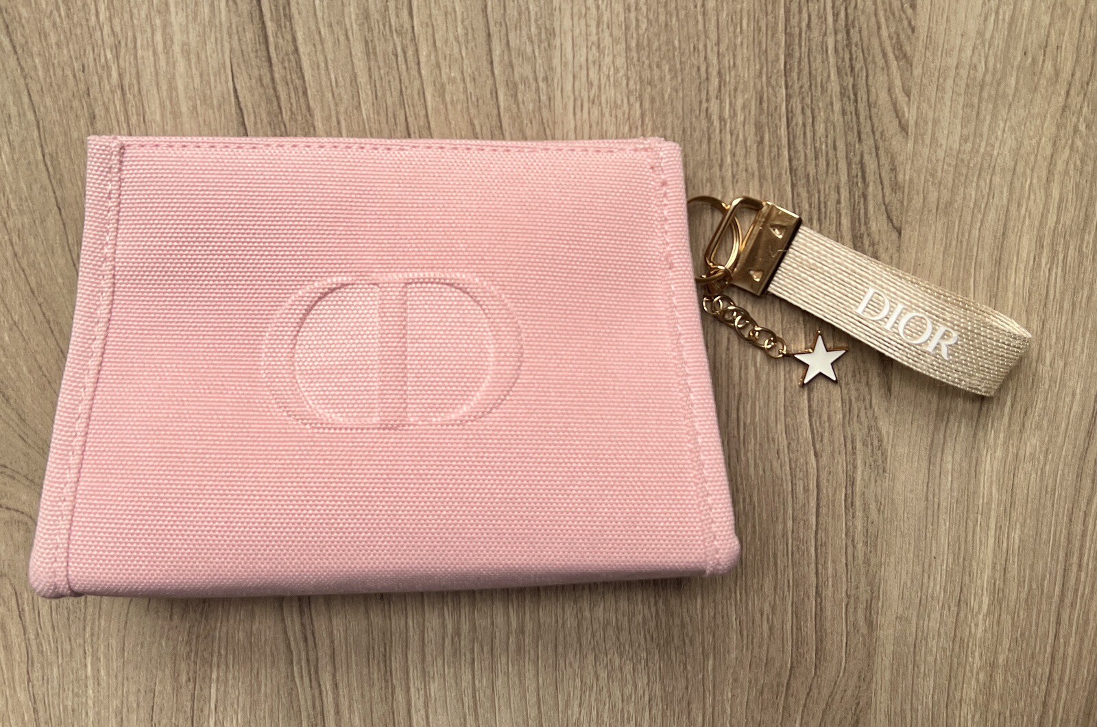 Christian Dior PINK Chain Crossbody Wristlet Bag Cosmetic Clutch Key