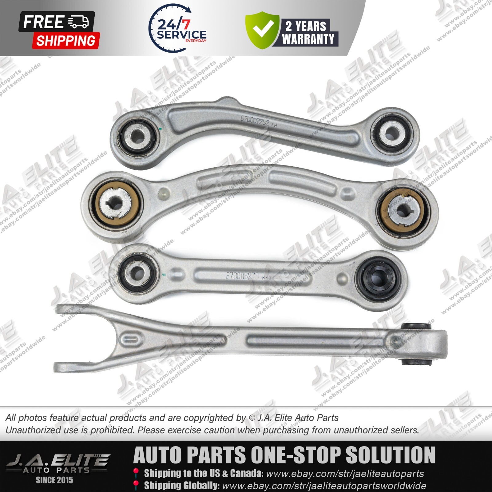 4pcs Rear Suspension Control Arm side kit fit Maserati Ghibli Quattroporte 14-16