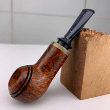 MUXIANG Briar Smooth Bulldog Pipe Handmade Freehand Tobacco Pipe Pocket Pipe