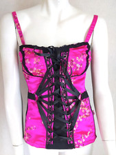 TRIPP NYC XL Corset Bustier Satin Oriental Corset Bustier Top Vtg 90s y2k