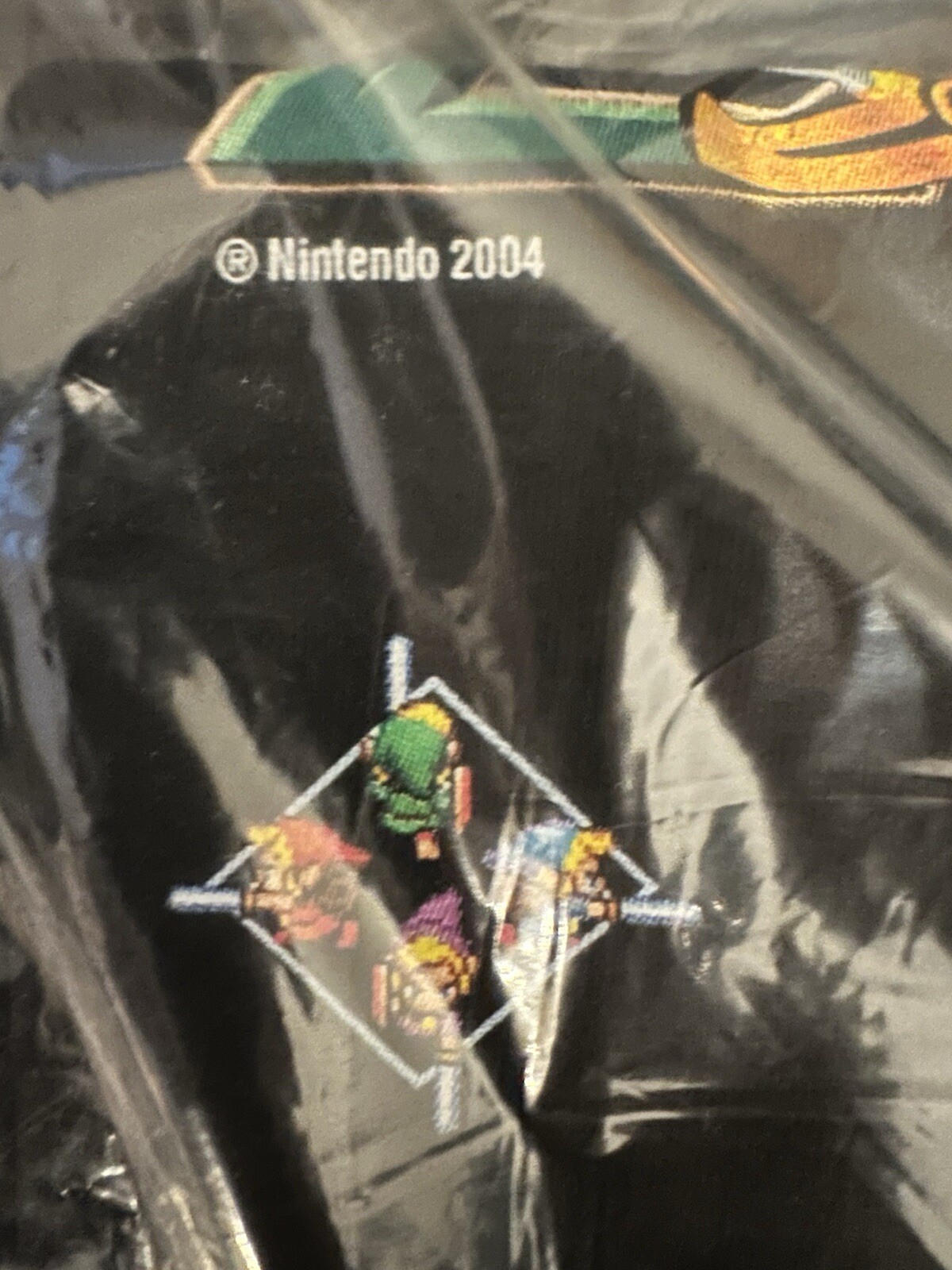 Rare VTG The Legend of Zelda Four Swords Adventures 2004 T Shirt 2000s Black L image 4