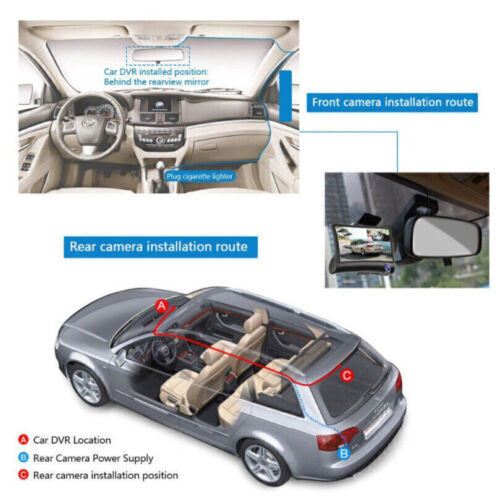 Car Dash Camera With 32GB SD Card HD 1080P LCD Dual Lens Front And Rear Cam UK - Picture 8 of 11