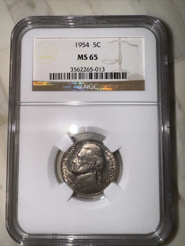 1954 Jefferson Nickel NGC MS65