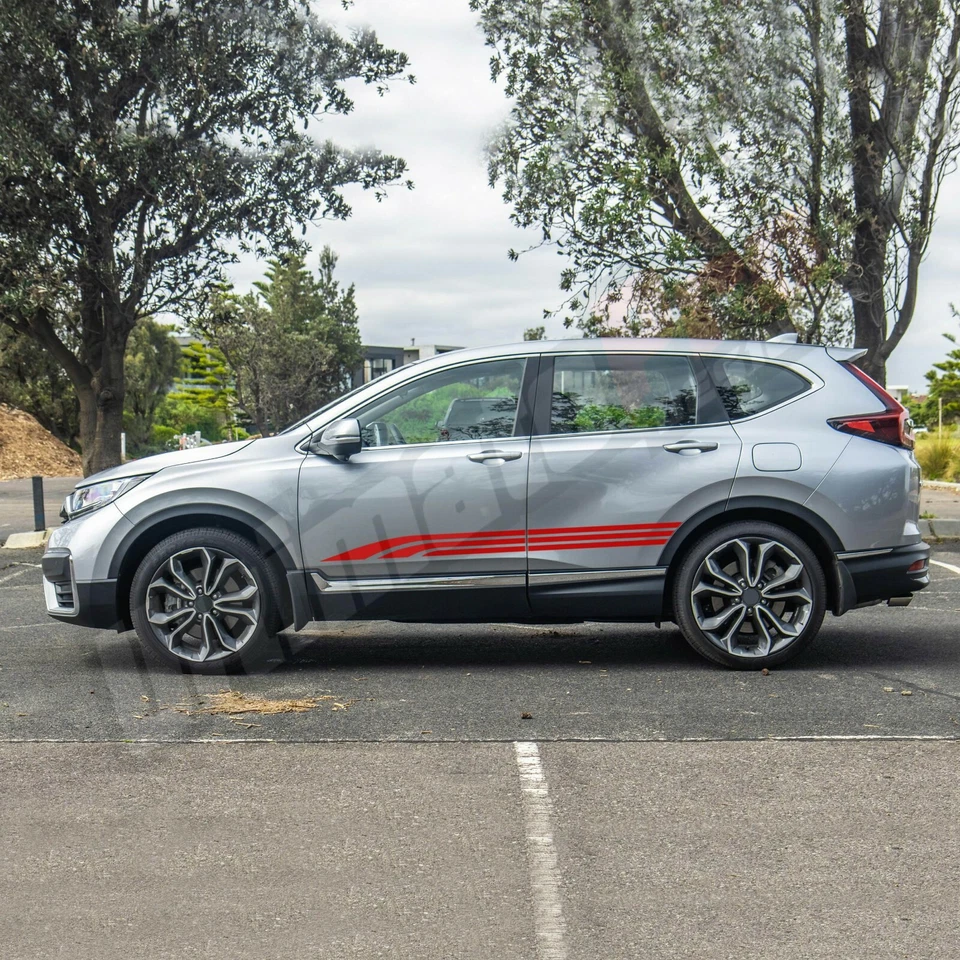 Triple raya para HONDA CRV calcomanía de vinilo puerta lateral diseño gráfico borde adhesivo Foto 3 de 4