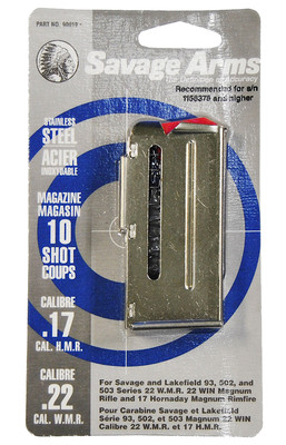 Savage 90019 Factory Mag for model 93 Series 22 WMR/17 HMR 10 rd