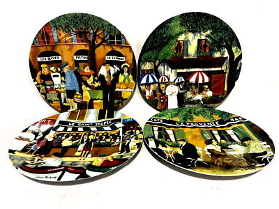 Guy Buffet Collection Set Of 4 Porcelain Dinner Plates 10 3/4'' Japan