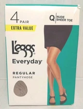 L'eggs Everyday Regular Sheer Toe 4 Pairs | Free Shipping