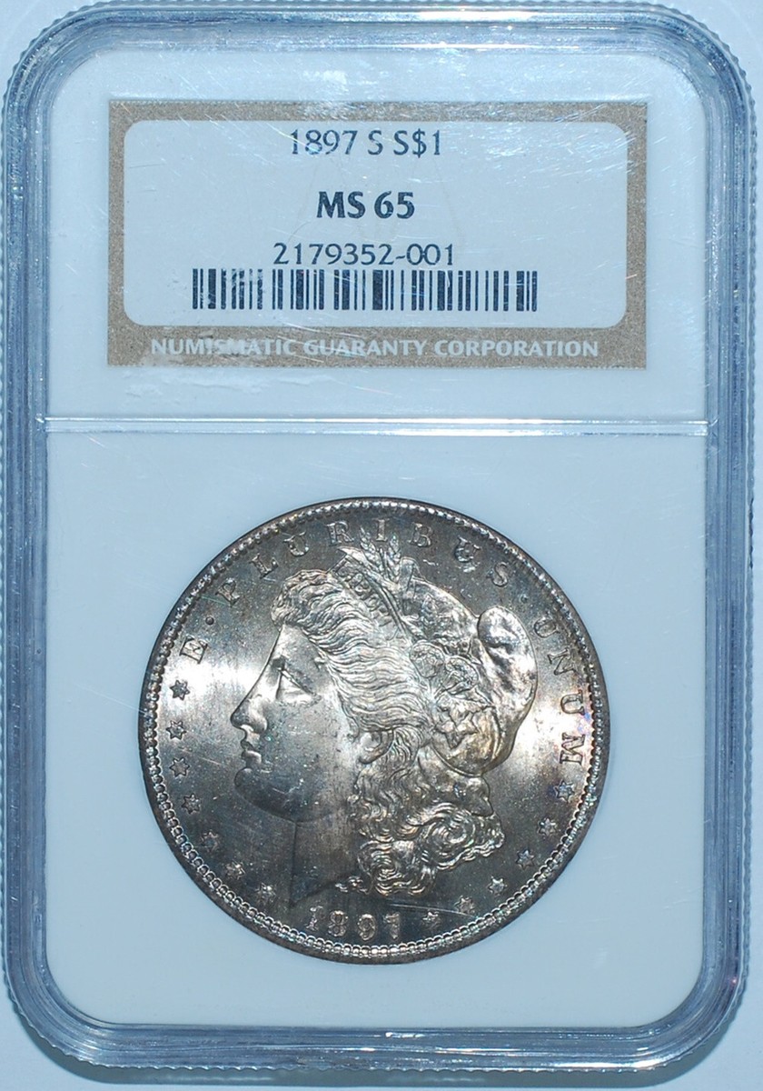 NGC MS65 ネパール銀貨　1981 NGC MS 65 Morgan Silver Dollar - Various Dates – Gold