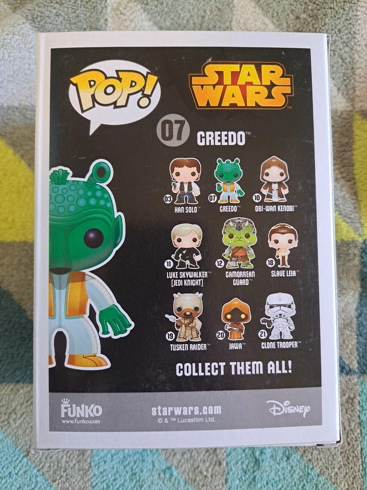 Greedo Pop 07 - Star Wars Funko Pop! Vinyl 2015 Vaulted + Protector - Image 4 of 4