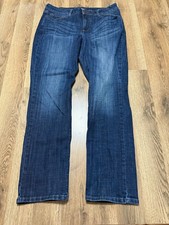 Lee Jeans, Women's Size 16 Medium, Blue Denim, Regular Fit Straight Leg Mid Rise
