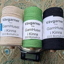Weaving  Yarn Cotton-Linen By GarnHuset 22/2 (Ideal For Making Tea Towels)