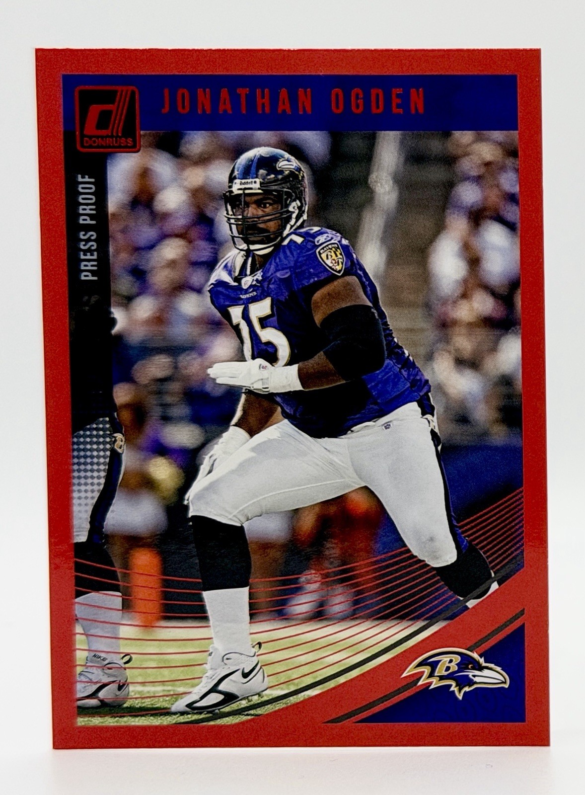 2018 Donruss Press Proof Red #27 Jonathan Ogden Baltimore Ravens