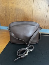 Vintage 1995 Coach 9976 Brown Leather Crescent Zip Hobo USA Made Hangtag