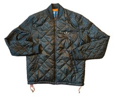 Adidas jacket quilted SST jacket green bomber quilted jacket warmed Sz. M