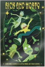 Rick And Morty - Poster Little More Art Than Science  24" x 36"  LAMINATED 