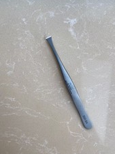 Flat Tip Stainless Steel Tweezers  High Precision, Non-Magnetic  Acid Proof