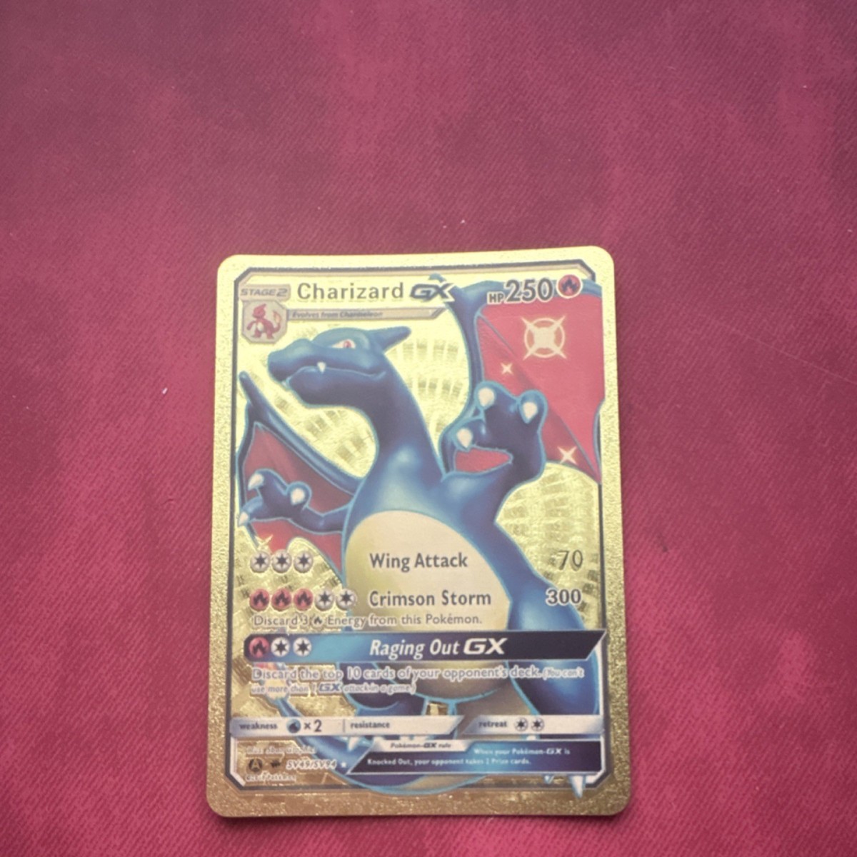 Pokémon Charizard GX Metal Shiny Holo Rare Full Art SV49/SV94