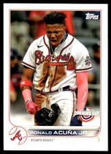 Ronald Acuna Jr. 2022 Topps #200 Atlanta Braves FREE SHIPPING AutographDen