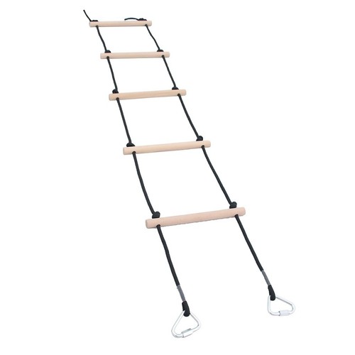 Alomejor Échelle de corde en bois Échelle de Corde d'Escalade en Bois