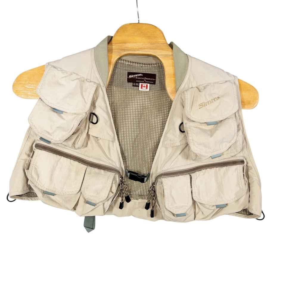 Simms Fly Fishing Vest Mens XL XXL Made In Canada Outdoors Multi Pockets - Image 2 of 4