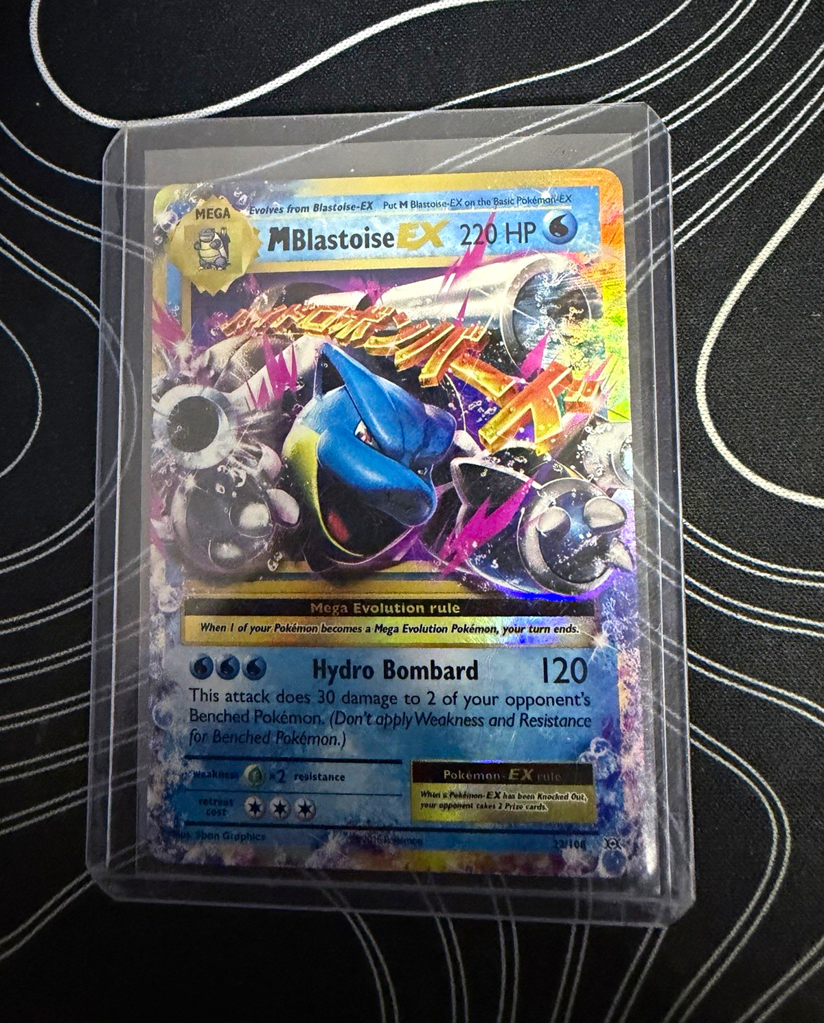 Pokemon TCG M Blastoise EX 22/108 Evolutions Full Art Mega EX Holo UR