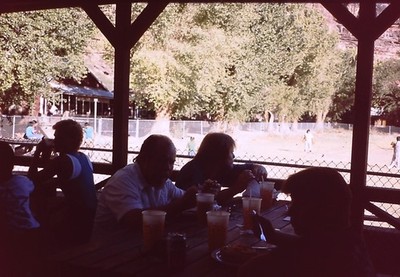 Photograph 35mm Slide July 1986 Havasu Arizona Indians Playing Baseball Game