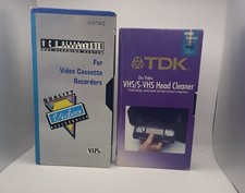 Lot 2 VHS Tape VCR Head Cleaner Tapes - Vintage - TDK Video