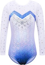 BAOHULU Gymnastics Leotards for Toddler Girls Shiny Lace Spliced Dance...