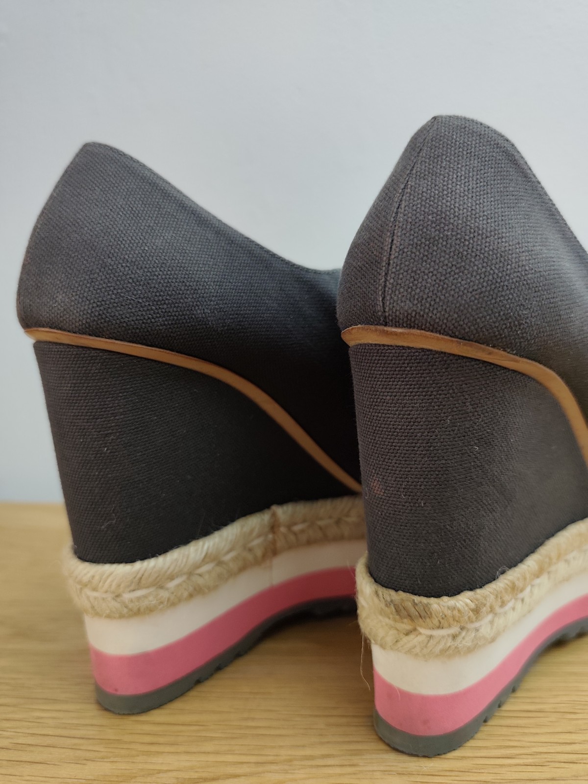 PRADA From Milano Size 38,5 UK 5,5 Platforms Extremely Rare Weary Comfortable image 7