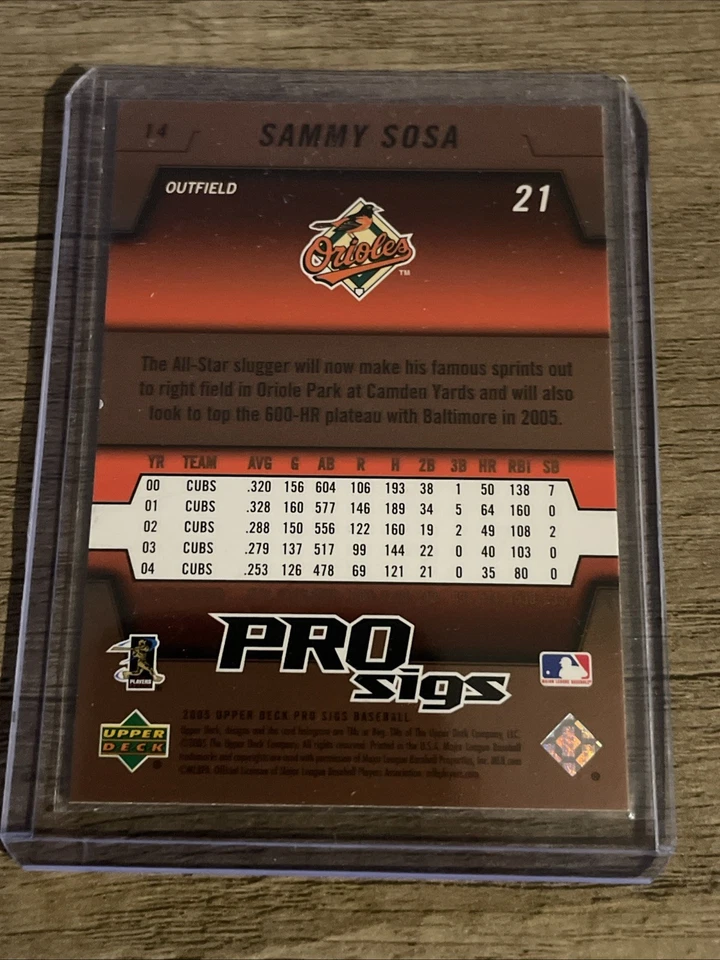 2005 Upper Deck Pro Sigs - Sammy Sosa #14 - Image 2 of 2