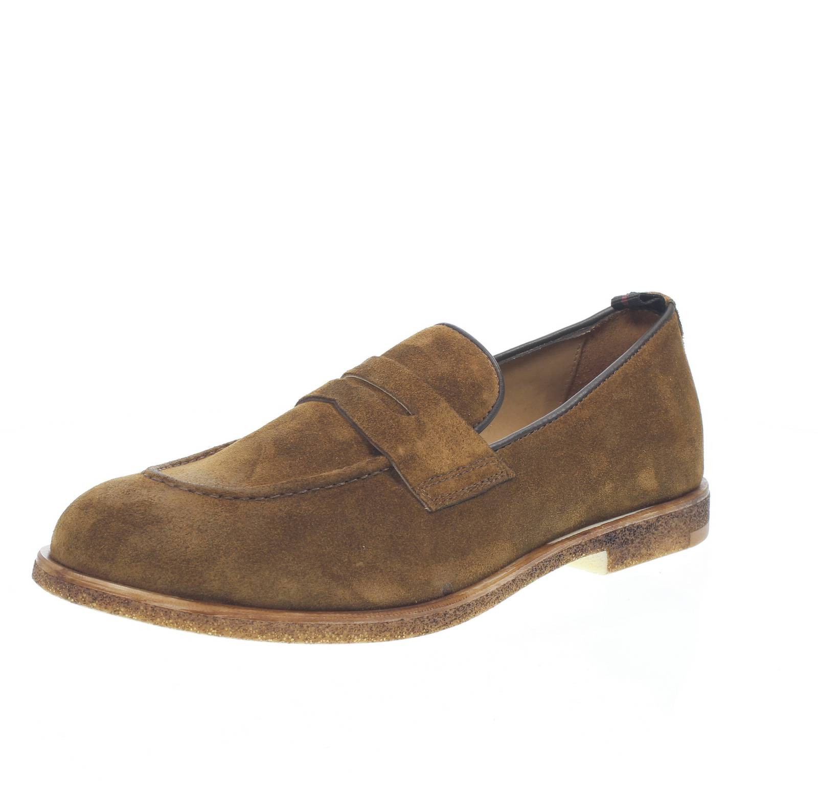 Antiker Ledervorhang - braune Wildleder Halbschuhe - Gre 40 263 cm 23690₽