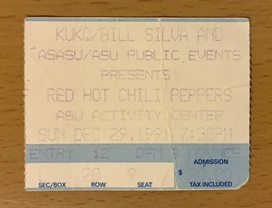Red Hot Chili Peppers Ticket | eBay