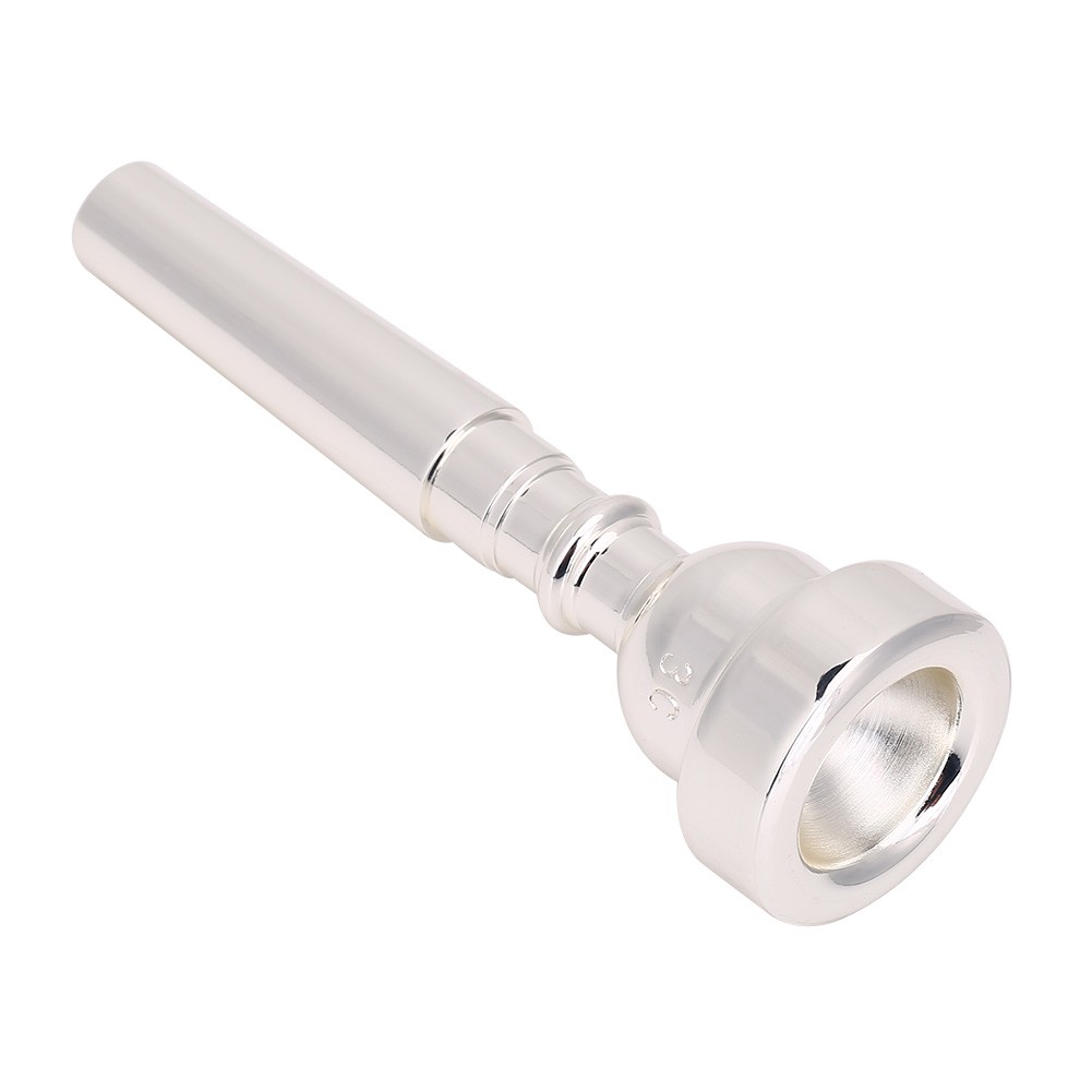 Silver Plated Trumpet Mouthpiece 3C Size For Musical Instrument Accessory Si CUT
