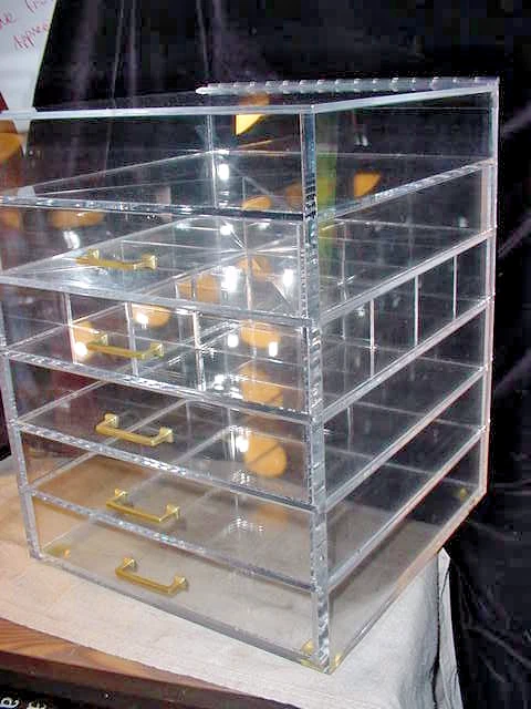 Charles Hollis Jones Lucite Joyero Organizador Gabinete Mediados de Siglo Moderno Foto 3 de 4