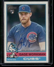 2025 Topps Heritage High Number GAGE WORKMAN #ROA-GW Rookie Real One Auto