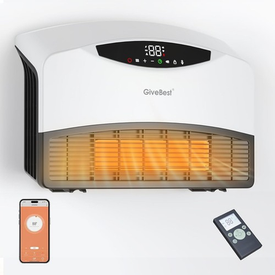 #ad GiveBest Smart Wall Heater 1500W Electric PTC Space Heaters for Indoor White $191.02
