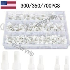 700PCS Closed End Crimp Cap Copper Core Nylon Wire Connectors Terminals 22-10AWG