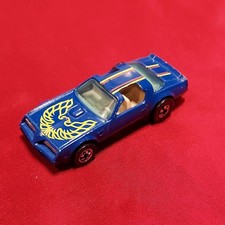 1977 Vintage Hot Wheels Blackwall Hot Bird Rare Blue Trans Am Fire Bird HK