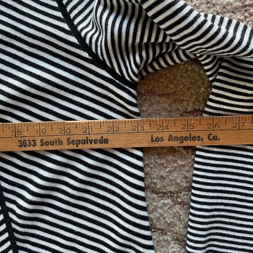 TALBOTS Black White Striped Open Cardigan Drop Shoulder Women’s Oversized 1XL - Picture 10 of 10