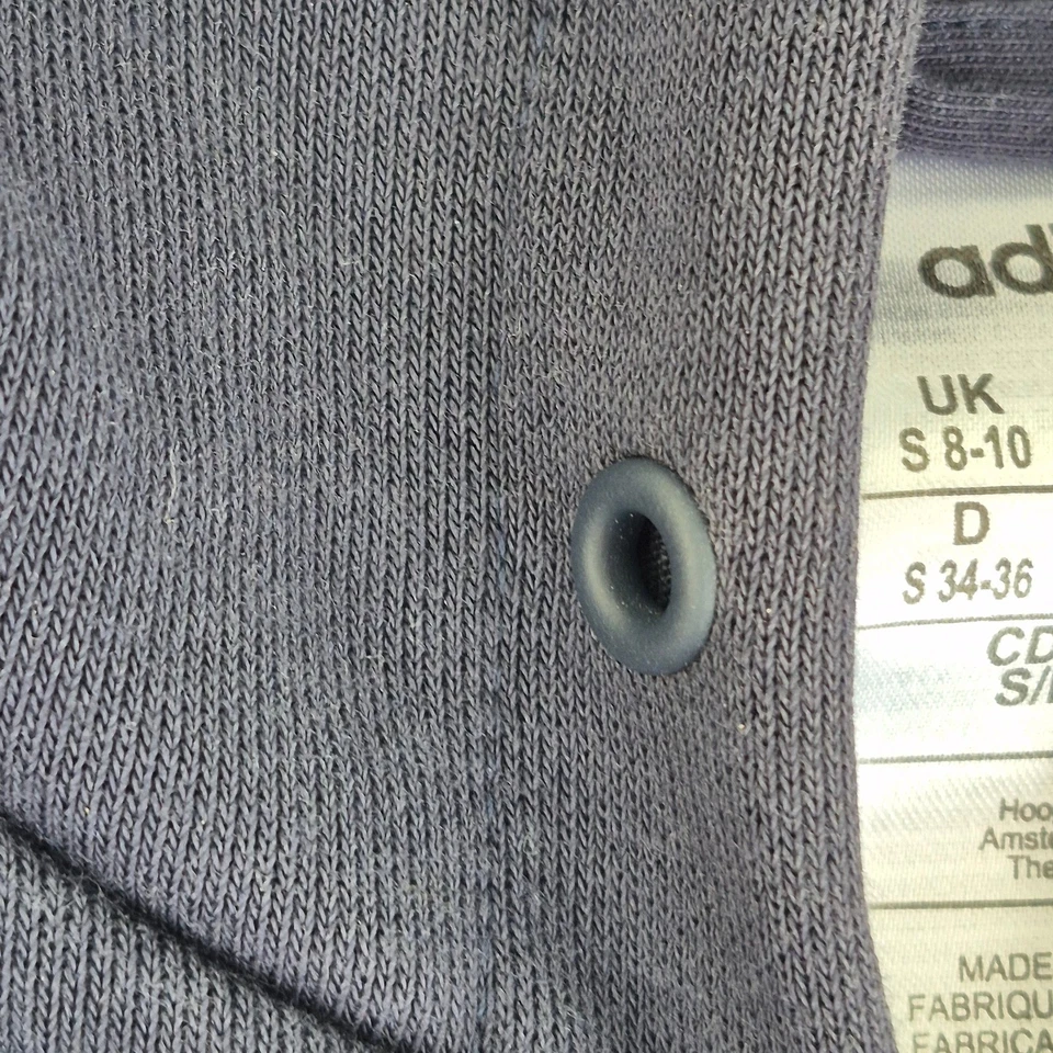 Sudadera con capucha ADIDAS pequeña 8-10 azul para mujer mezcla de algodón lo... - Imagen 4 de 4