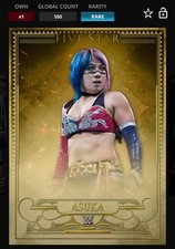 Topps WWE Slam - 2018 Five Star Asuka Gold Base Rare 500cc - Digital Card
