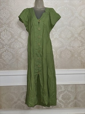 chinese dress ladies Willow Cap Sleeve Linen Midi Dress main image 1