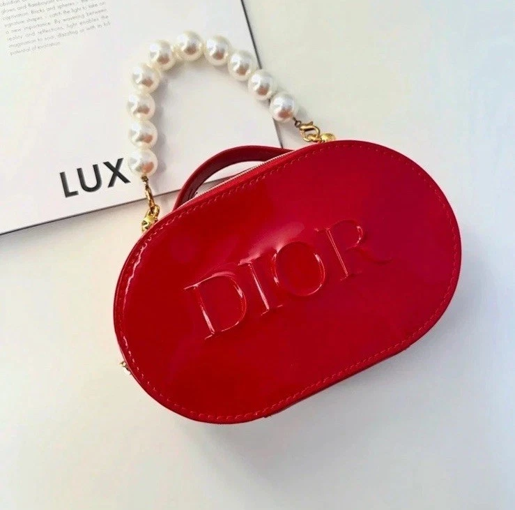 Sac Dior rouge brillant