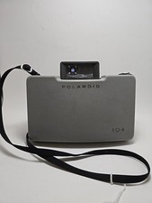 Vintage Polaroid Automatic 104 Land Camera Folding Bellows Gray w/ Cover Strap