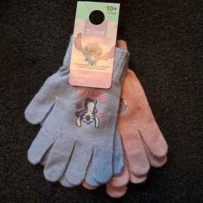 Lilo Stitch Handschuhe Kinder Stitch Angel Disney rosa blau 2 Paar