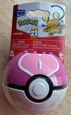 MEGA Construx POKEMON Series 21 DEDENNE LOVE PokeBall 31 Pcs HWR30 Poke Ball NEW