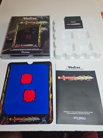 Warrior Vectrex Game with Custom Box and Overlay (Black Box and Cart)