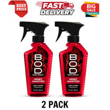  2 Pack BOD Man Fragrance Body Spray, Most Wanted, 8 fl oz, Free Shipping