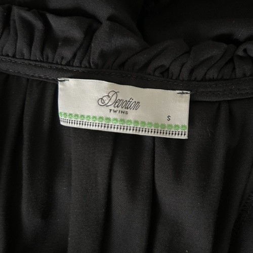 Devotion Twins Black V-Neck Flowy Blouse Size Small - Picture 5 of 6