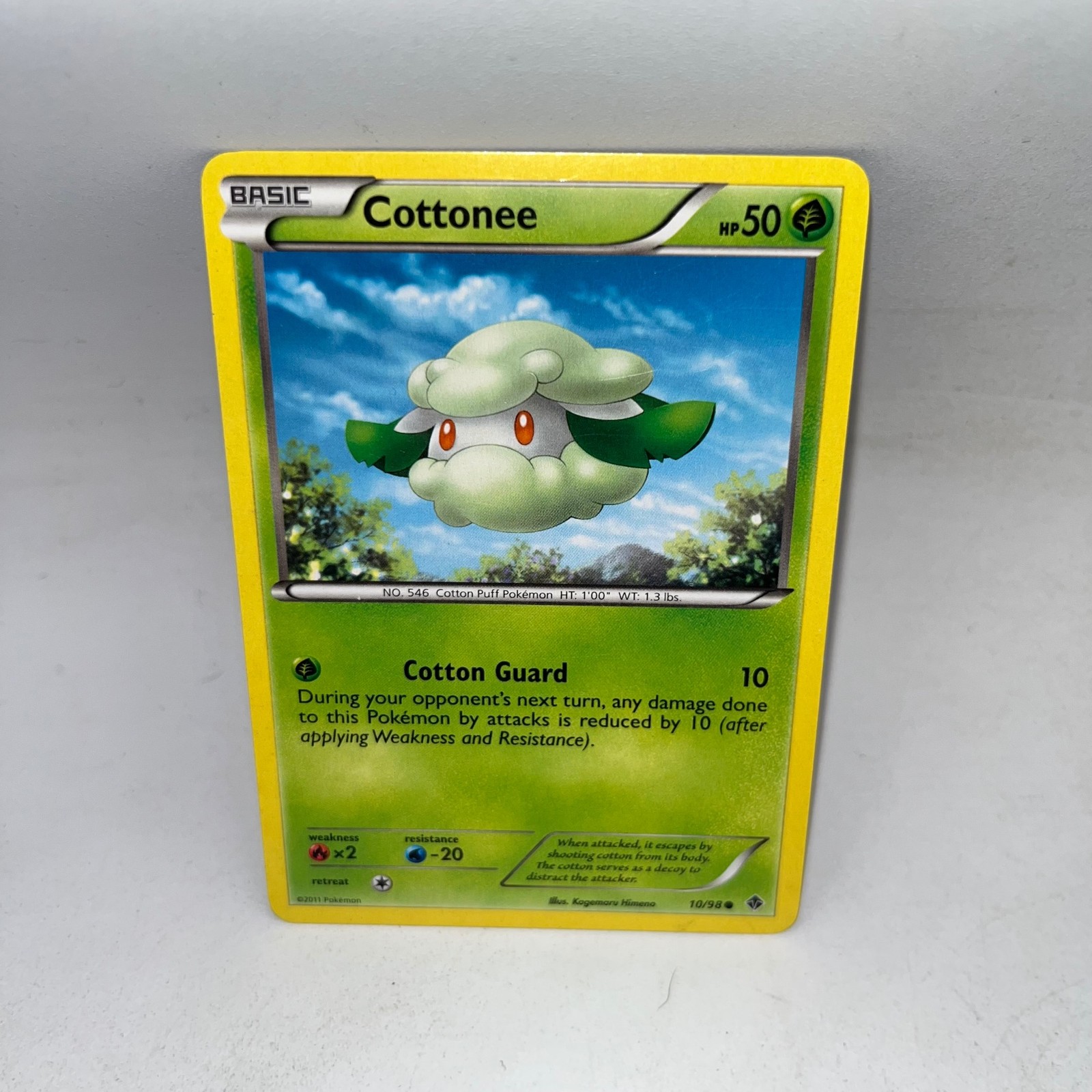 Cottonee 10/98 Common Emerging Powers Pokemon Damaged